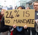 Tories Not Welcome flash mob at Piccadilly Station